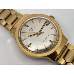 Vintage Timex Viscount Automatic Date Water Resistant Watch - Works